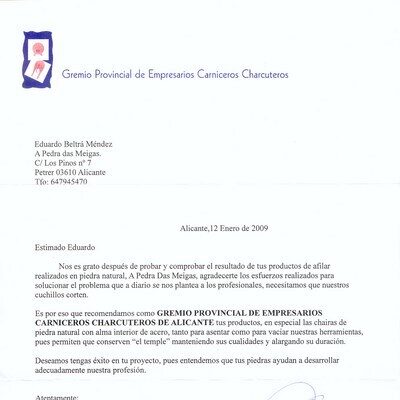 Carta Gremio carnicero